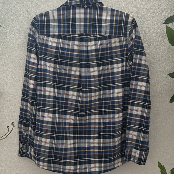 Merona Men’s Tailored Fit Plaid Button Down Shirt Blue Multicolor Size S - Picture 4 of 5